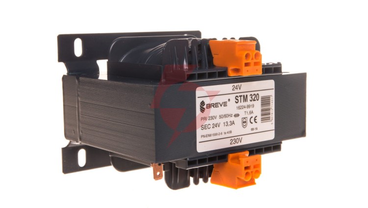 Transformator 1-fazowy bezpieczeństwa STM 320 230/ 24V 13,3A, Ta 40, 16224-9919
