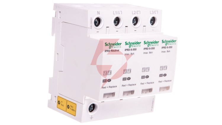 Ogranicznik przepięć Typ T2 + T3 4P 8kA 1,1kV 350V ze stykiem pomocniczym iPRD A9L08601