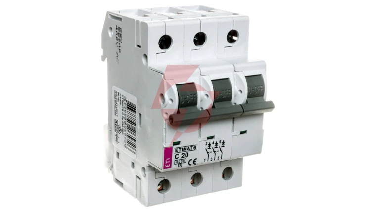 Wyłącznik nadprądowy 3P C 20A 6kA AC ETIMAT 6 002145517