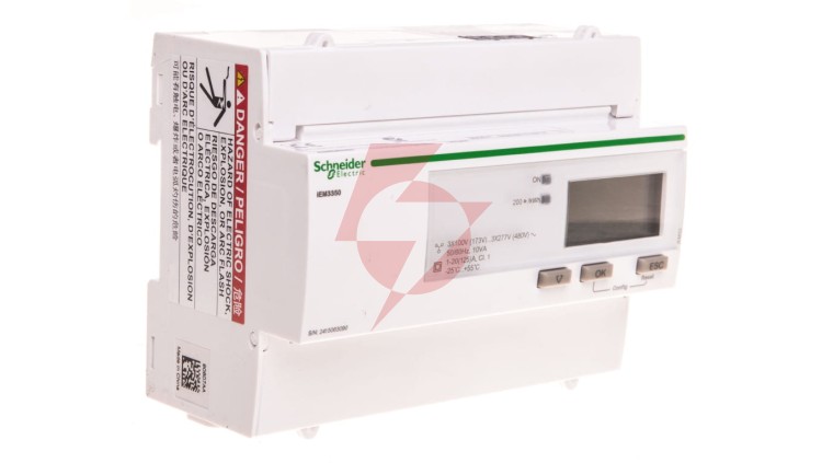 Licznik energii elektrycznej 1/3-fazowy 125A 100-277/173-480V kl.1/B Modbus taryfowy cyfrowy modułowy A9MEM3350