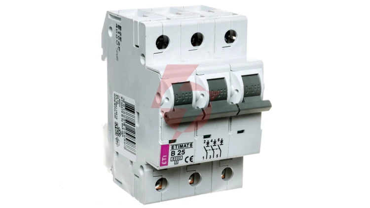 Wyłącznik nadprądowy 3P B 25A 6kA AC ETIMAT 6 002115518