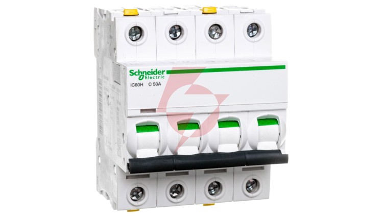 Wyłącznik nadprądowy 4P C 50A 10kA AC iC60H-C50-4 Acti9 A9F07450