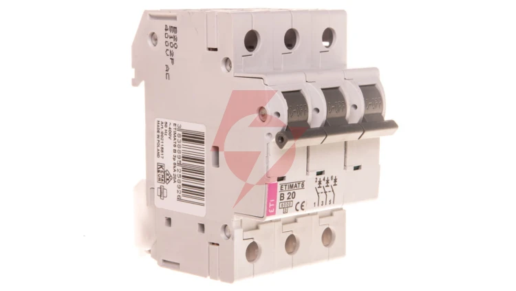 Wyłącznik nadprądowy 3P B 20A 6kA AC ETIMAT 6 002115517