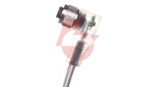 Kabel 4P 5m wolny koniec przewodu gniazdo kątowe M12 z LED SAC-4P-5,0-PUR/M12FR-3 1668302
