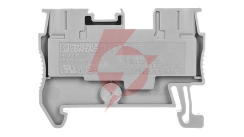 Złączka szynowa Push-IN PT 2,5 mm2,szara listwa 2-zaciskowa
