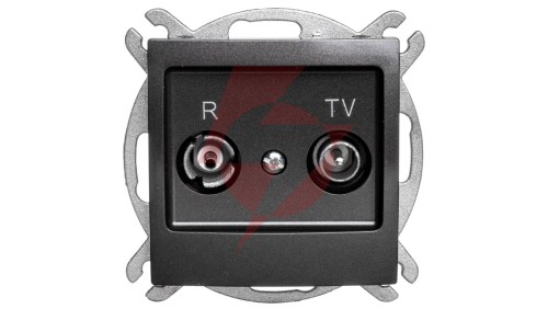 IMPRESJA Gniazdo antenowe RTV końcowe 2,5-3dB antracyt GPA-YK/m/50