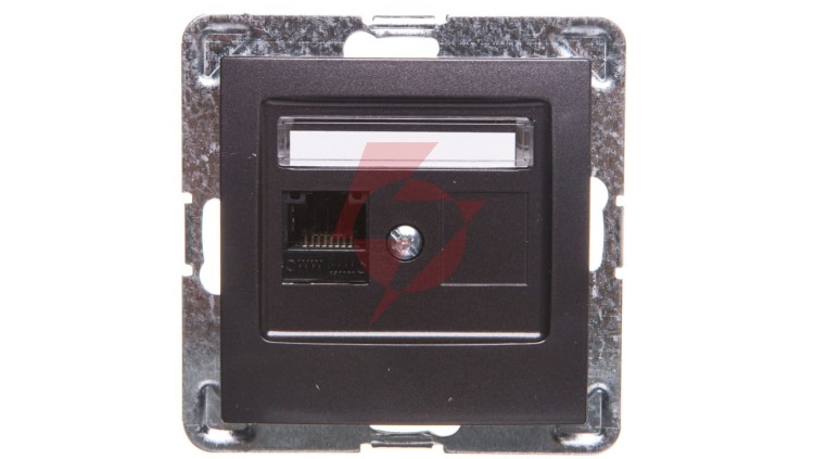 IMPRESJA Gniazdo komputerowe pojedyncze RJ45 kat.5e MMC antracyt GPK-1Y/K/m/50