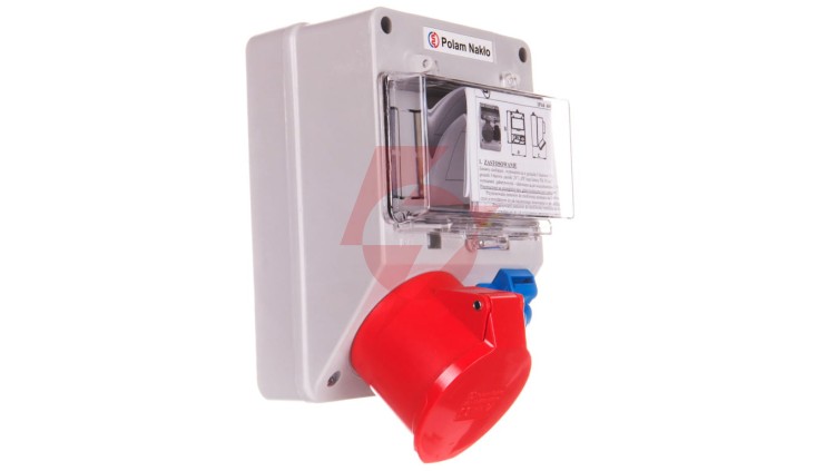 Zestaw zasilający 32A/400V 5P + 10/16A 250V + płytka odgałęźna 5x6mm2 6265-130