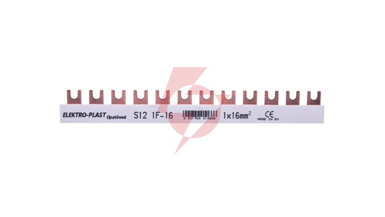 Szyna łączeniowa 1P 80A 16mm2 widełkowa (12 mod.) 1F S12 1F-10 45.121
