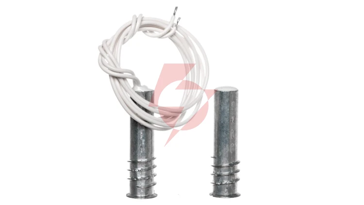 Czujka kontaktronowa systemu alarmowego wpuszczana magnetyczna z rezystorem 1,1 kOhm metalowa K-3 2E