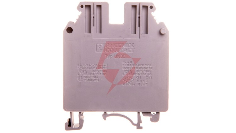 Złączka szynowa 2-przewodowa 0,75-50mm2 szara UK 35 3008012
