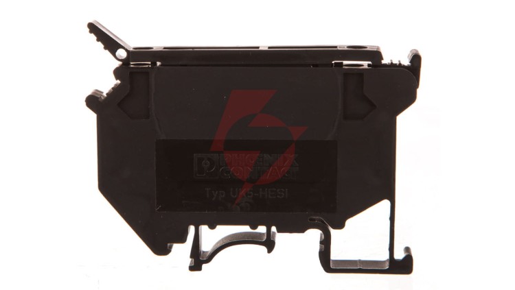 Złączka szynowa na bezpiecznik 5x20/25/30 5 2-przewodowa 0,2-4mm2 czarna UK 5-HESILED 24 3004126