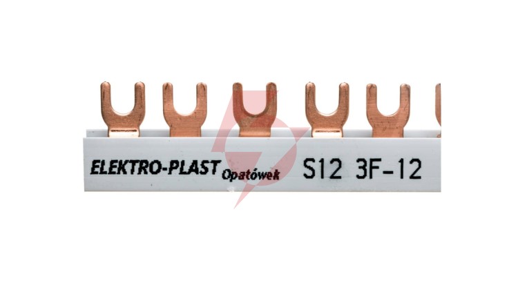 Szyna łączeniowa 3P 63A 12mm2 widełkowa (12mod.) 3F S12 3F-10 45.322