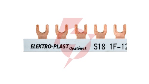 Szyna łączeniowa 1P 63A 12mm2 widełkowa (18 mod.) 1F S18 1F-10 45.308