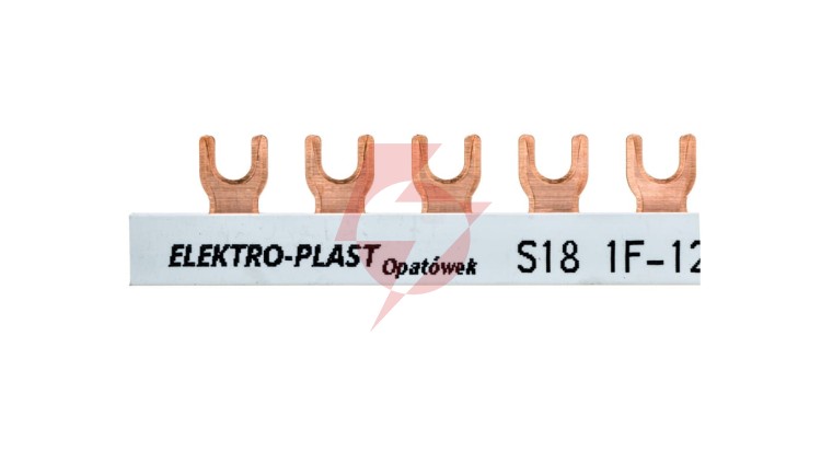 Szyna łączeniowa 1P 63A 12mm2 widełkowa (18 mod.) 1F S18 1F-10 45.308