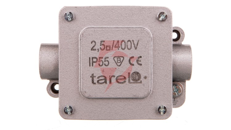 Puszka odgałęźna metalowa 5-torowa 2,5mm2 2 wejścia IP55 016