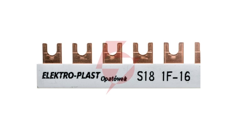 Szyna łączeniowa 1P 80A 16mm2 widełkowa (18 mod.) 1F S18 1F-10 45.181