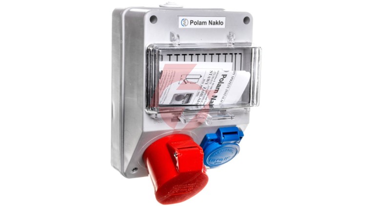 Zestaw zasilający 16A/400V 5P + 10/16A 250V + płytka odgałęźna 5x4mm2 6263-130