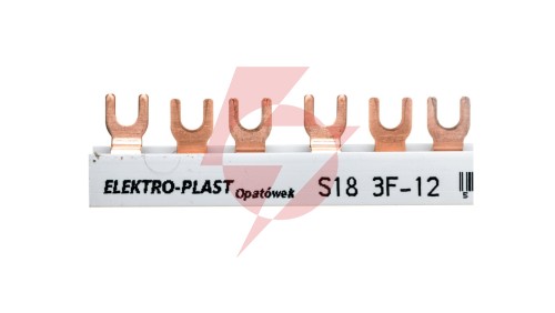 Szyna łączeniowa 3P 63A 12mm2 widełkowa (18mod.) 3F S18 3F-10 45.388