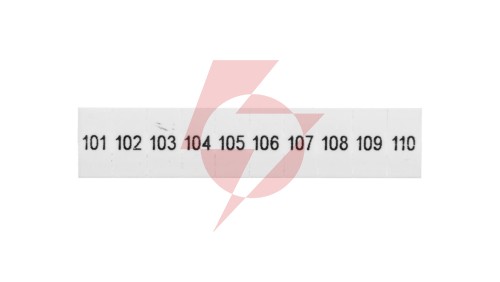 Oznacznik do złącz szynowych, opisówka ZB 5 numerowana od 101-110 kolor biały /10szt./