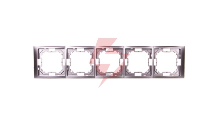 Simon Basic Neos Ramka pięciokrotna stal inox BMRC5/21