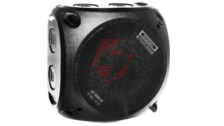 Puszka n/t 93x93x62mm 5P 2,5mm2 IP66/67 czarna KF 0202 B 62000044