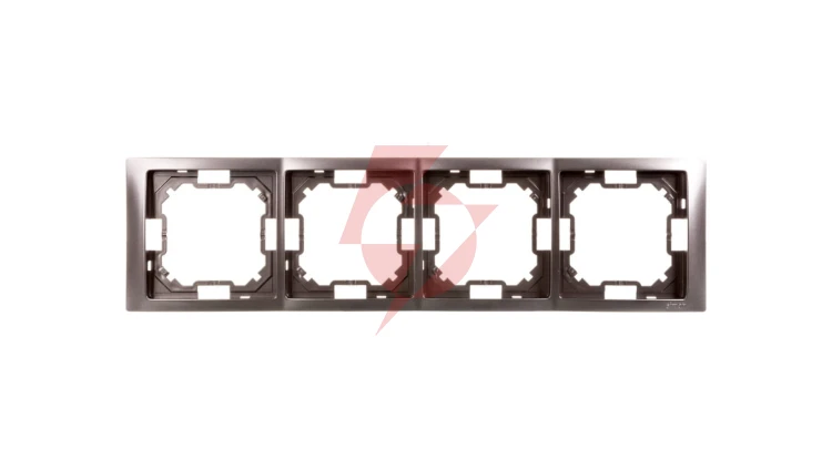 Simon Basic Neos Ramka poczwórna stal inox BMRC4/21