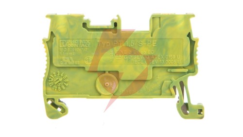 Złączka szynowa ochronna 2-przewodowa 0,14-1,5mm2 zielono-żółta PT 1,5/S-PE 3208139