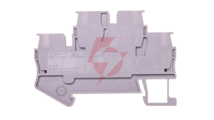 Złączka przelotowa 2-poziomowa 1,5mm2 szara STTB 1,5 3031157