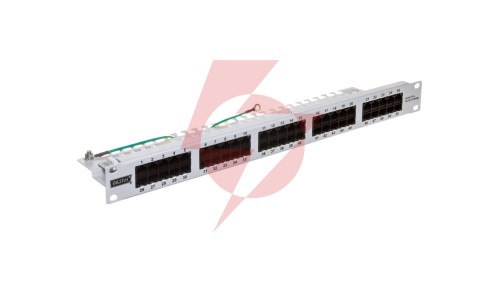 Patch panel telefoniczny ISDN 19cali 50xRJ45 U/UTP kat.3 1U szary DN-91350-1