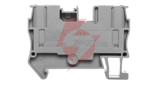 Listwa zaciskowa przepustowa 2-przewodowa 0,5-10mm2 szara PT 6 3211813