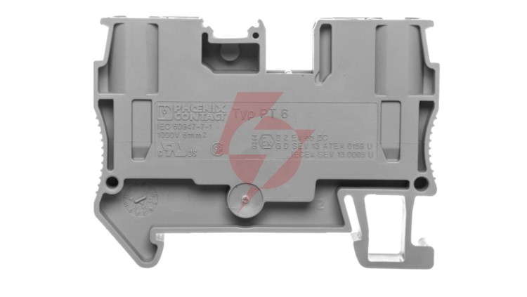 Listwa zaciskowa przepustowa 2-przewodowa 0,5-10mm2 szara PT 6 3211813
