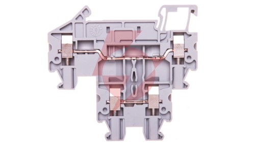 Złączka szynowa 2-piętrowa szara 2,5mm2 szara 24A 500V UTTB 2,5 3044636