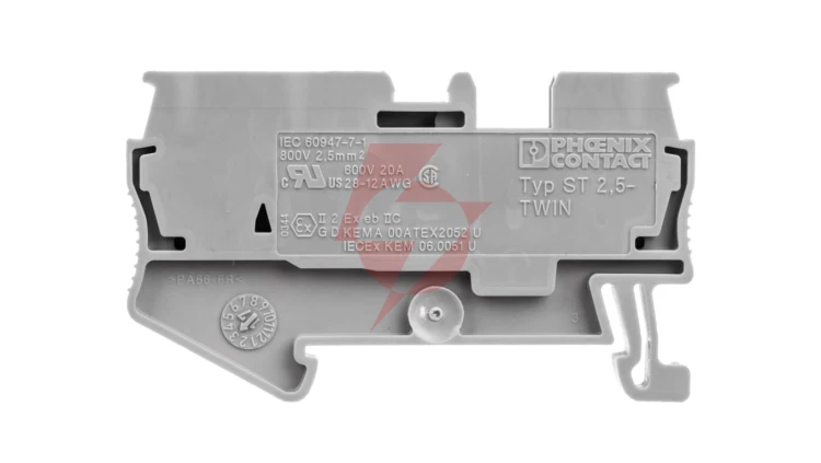 Złączka szynowa 3-przewodowa 0,08-4mm2 szara ST 2,5-TWIN 3031241