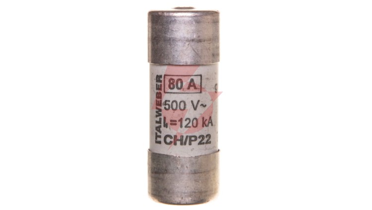 Wkładka bezpiecznikowa cylindryczna 22x58mm 80A gG 500V CH22/P /z wybijakiem/ 006711013