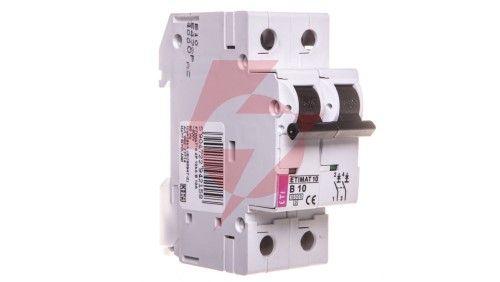 Wyłącznik nadprądowy 2P B 10A 10kA AC ETIMAT10 002123714