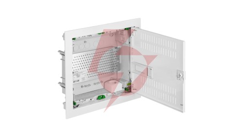 Rozdzielnica modułowa multimedialna MSF RP 1x12 podtynkowa IK05 IP30 z płytą montażową, białe 2011-00