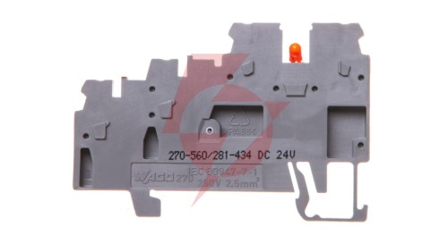 Złączka 3-przewodowa do czujników z LED szara 270-560/281-434