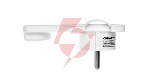 Wtyczka płaska kątowa 2P+Z 16A 250V biała OR-AE-1311/W