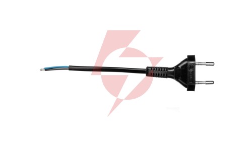 Przewód przyłączeniowy bez wyłącznika 190cm czarny SP-190/2X0,5/-CZN YNS10000436