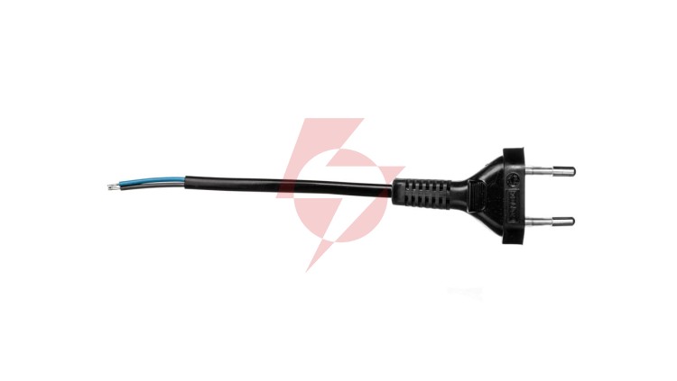 Przewód przyłączeniowy bez wyłącznika 190cm czarny SP-190/2X0,5/-CZN YNS10000436
