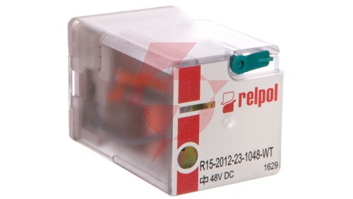 Przekaźnik przemysłowy 2P 10A 48V DC R15-2012-23-1048-WT 802889