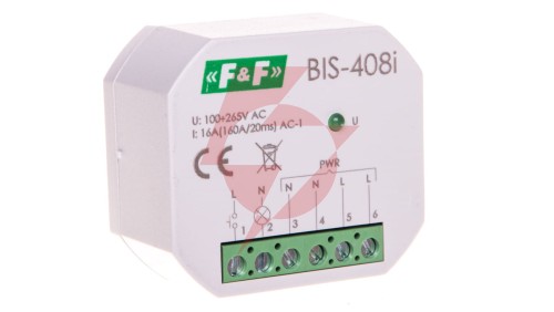 Przekaźnik bistabilny 1 Z 16A 230V AC Inrush BIS-408i