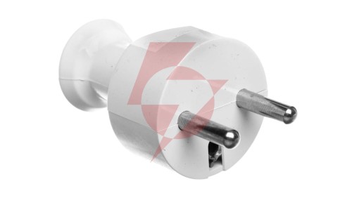 Wtyczka prosta z/u 16A 250V rozbieralna biała WT-31/BIAŁY