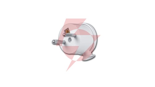 Wtyczka kątowa MINI z/u 16A 250V rozbieralna biała WT-15/BIAŁY