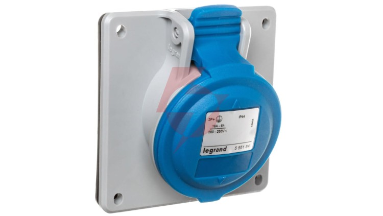 Gniazdo tablicowe 16A 3P 230V niebieskie IP44 P17 TEMPRA PRO 555184