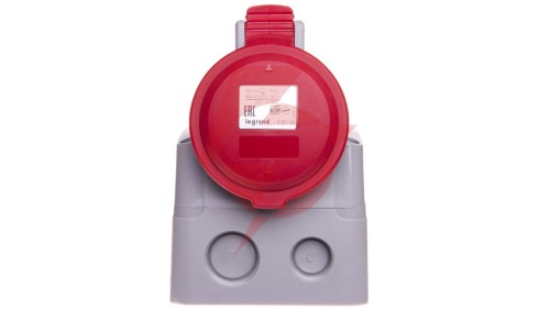 Gniazdo stałe 16A 5P 400V czerowne IP44 P17 TEMPRA PRO 555159