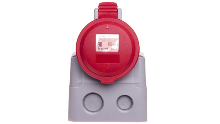 Gniazdo stałe 16A 5P 400V czerowne IP44 P17 TEMPRA PRO 555159
