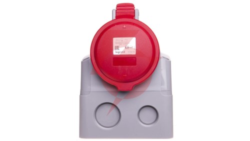 Gniazdo stałe 5P 32A 400V czerwone IP44 P17 TEMPRA PRO 555259