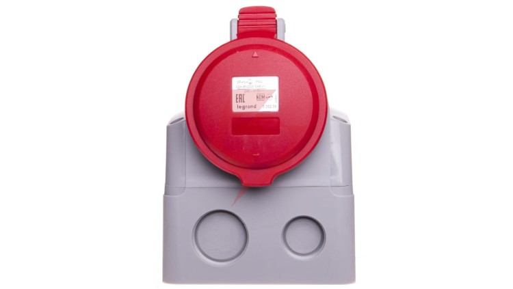 Gniazdo stałe 5P 32A 400V czerwone IP44 P17 TEMPRA PRO 555259